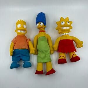 The Simpsons Vintage Doll Set of 3 "Meet the Simpsons" Plush Toys Action Figures
